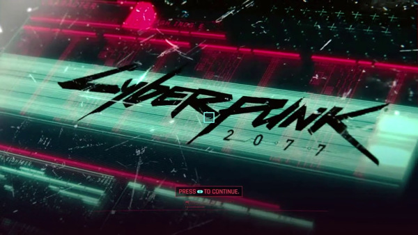 Cyberpunk title screen.